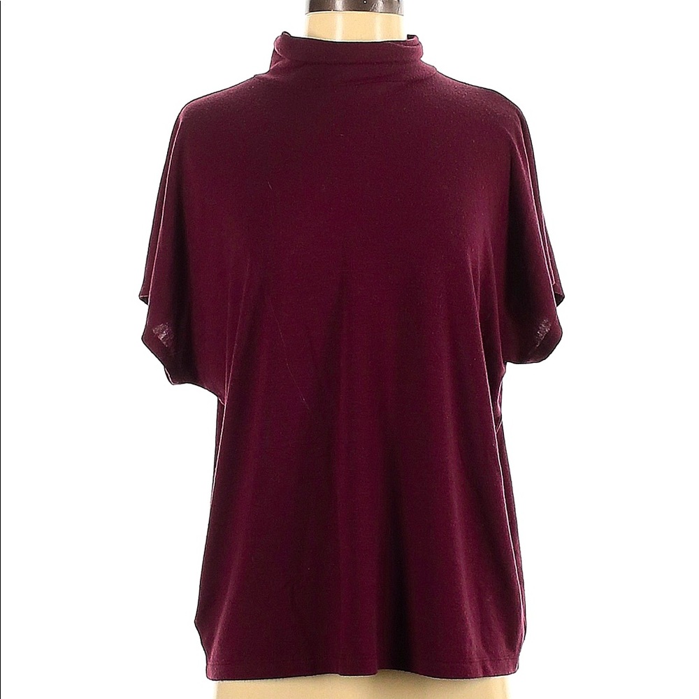 LOFT Maroon Turtleneck Shirt